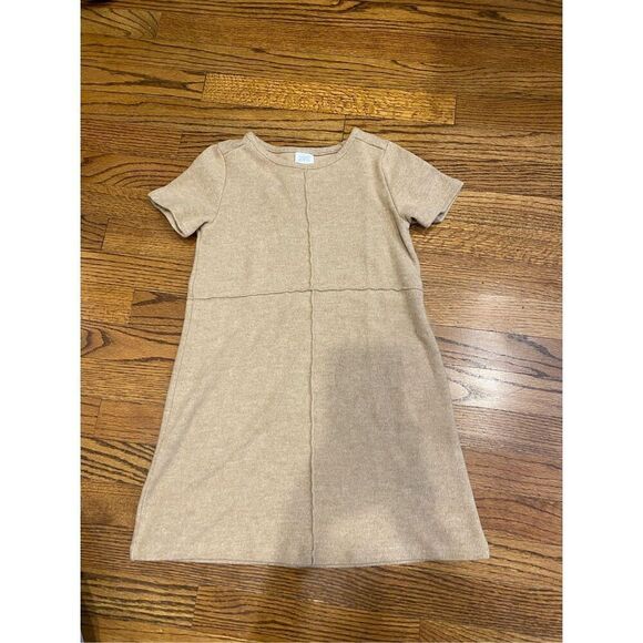 Zara tan knit dress girls size 9 - Picture 1 of 3